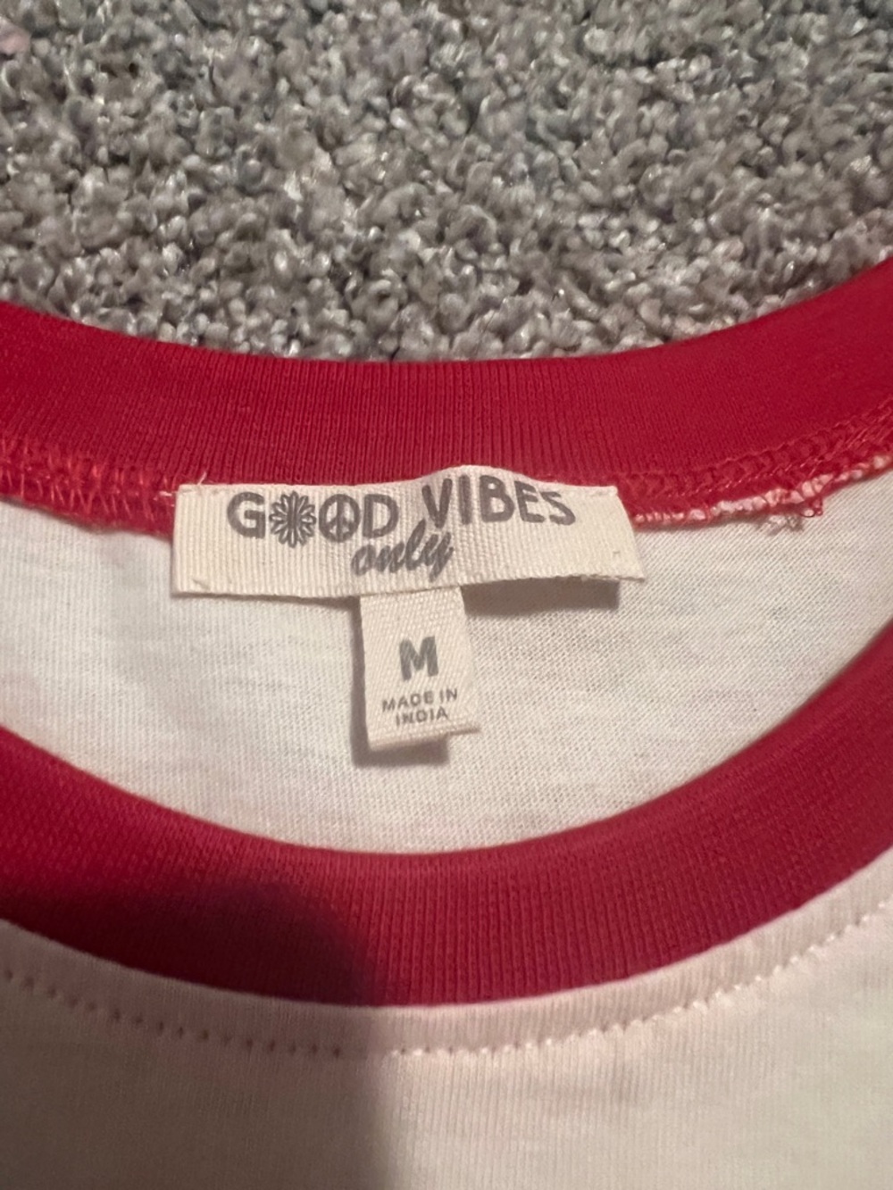 Red Graphic Ringer Crop Tee - Picture 3 of 3